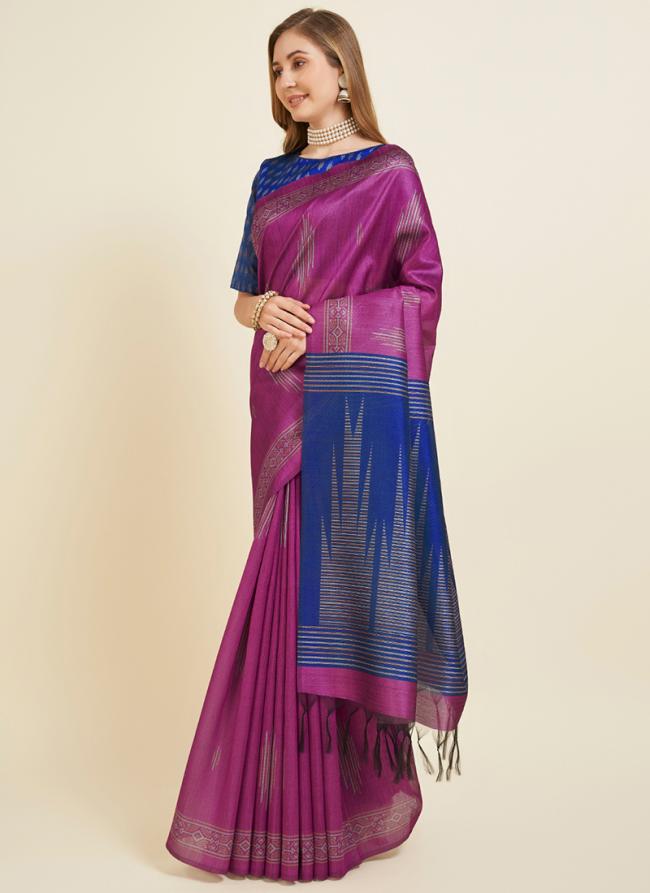 Soft Silk Rani Traditional Wear Weaving Saree